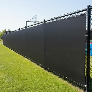 FenceScreen 750 Series Privacy Screen Cover, Knitted (Black) | Plus Custom Color Polyethylene 2 Colors and Any Size | Heavy Duty | UV & Weather Resistant | Easy Install