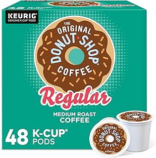 The Original Donut Shop Regular Keurig Single-Serve K-Cup Pods, Medium Roast Coffee, 48 Count, Pack of 4