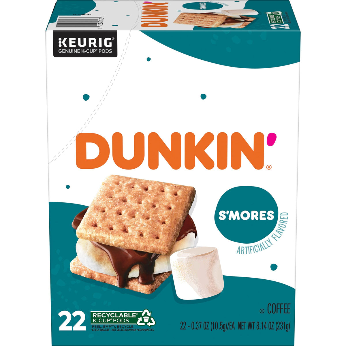Dunkin’ S’mores Flavored Coffee by Dunkin' – 22 Count (Pack of 1), Model 1069799868