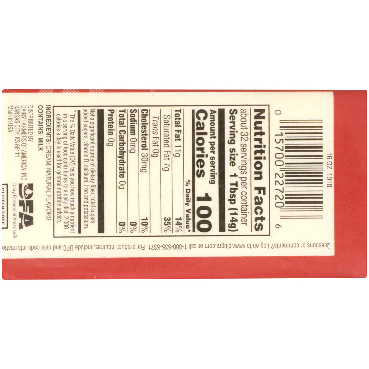 Butter European Style Unsalted, 16 Ounce by Plugra – 1 Pound (Pack of 1)