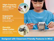 Office Manual Pencil Sharpener by Bostitch – Metal, Silver, Model MPS1-CH