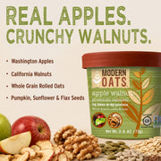 Modern Oats Apple Walnut / 2.6 Ounce (Pack of 12) / 12 Breakfast Foods