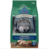Blue Buffalo Wilderness with Duck High Protein Dry Dog Food for Adult Dogs, 34% Protein, Supports Immunity with Antioxidant-Rich LifeSource Bits, 13 lbs.