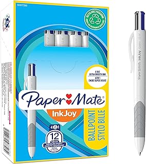 Paper Mate InkJoy Quatro Retractable Ballpoint Pens, Medium Point, Business Colors, 12 Count