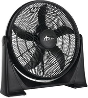 Alera 20" Super-Circulation 3-Speed Fan, 24.09"x7.09", Quiet High-Velocity, Smooth Air Flow, 220 Degree Tilt Fan Head