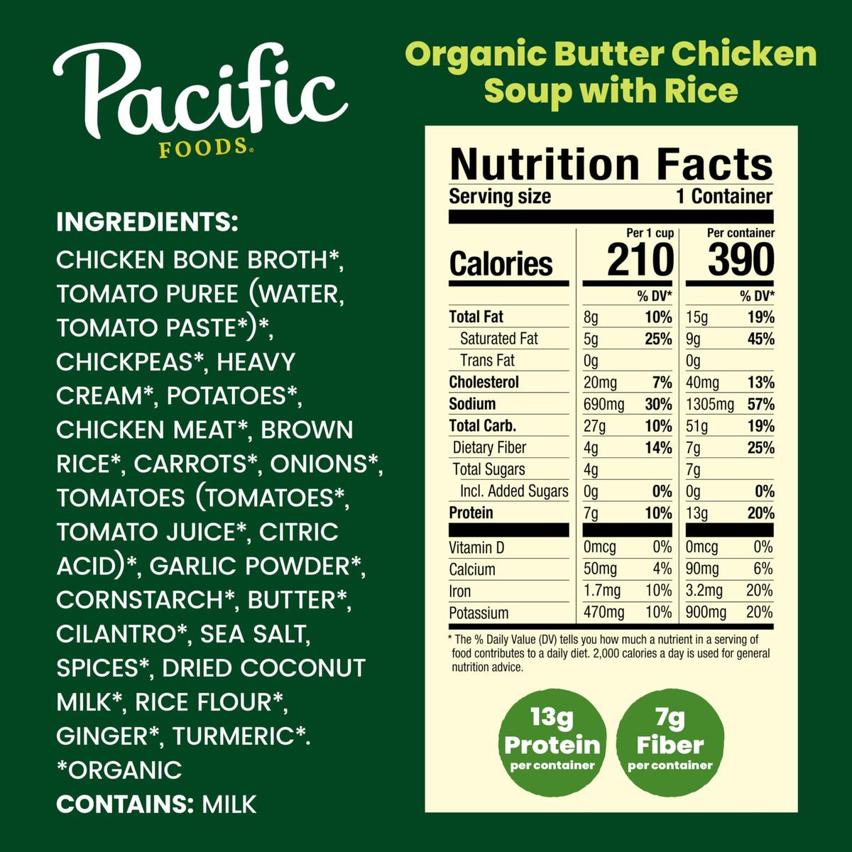 Organic Butter Chicken Soup with Rice by Pacific Foods – 16.3 Fl Oz (Pack of 4), Pack of 4