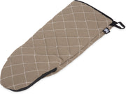 San Jamar Puppet Style / 17" Length / Tan Oven Mitts