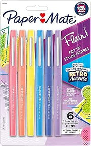 Paper Mate PAP24431535 - PEN,FLAIR,RETROCLRS,MD,6
