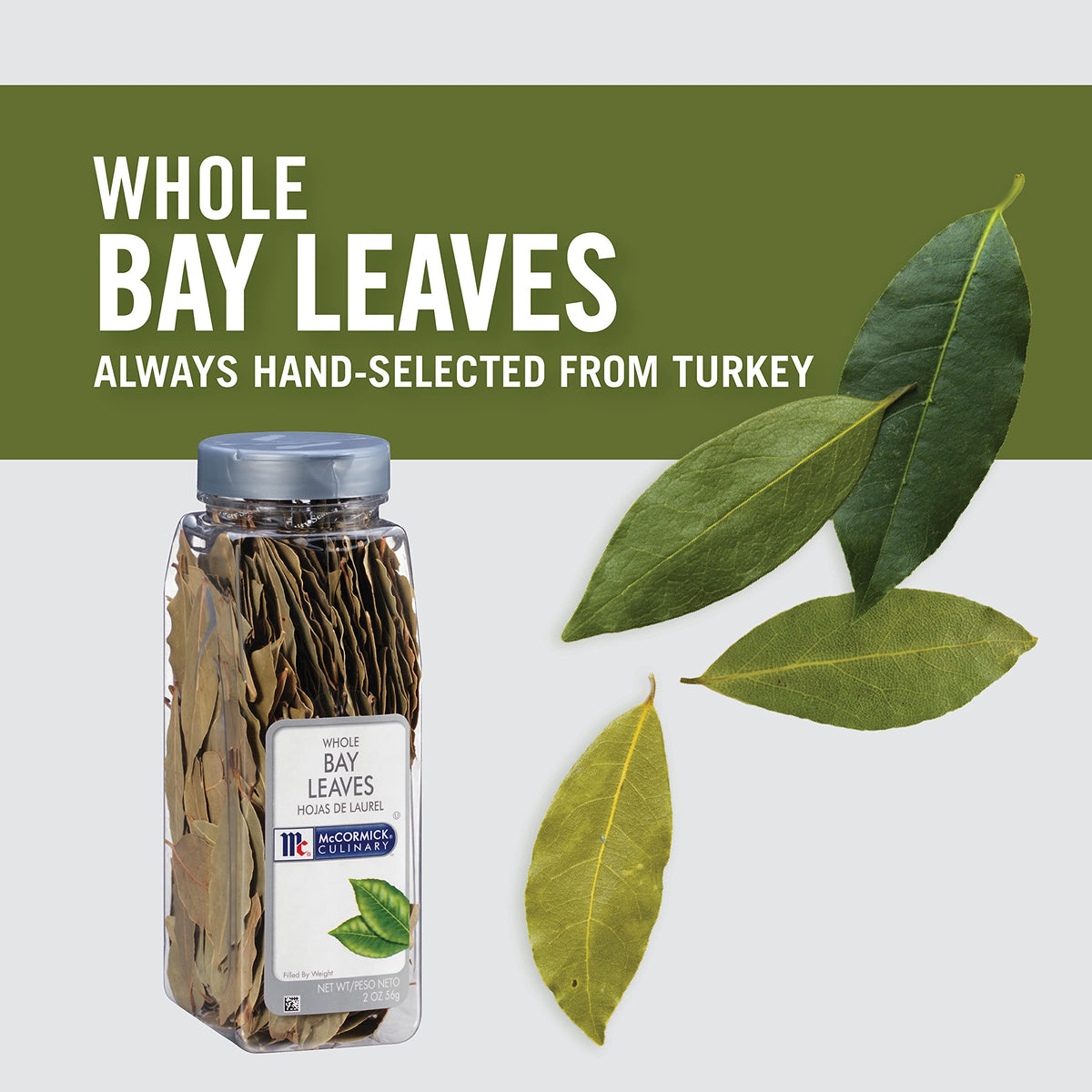 Whole Bay Leaves by McCormick Culinary – 2 Ounce (Pack of 1), Model 052100010496