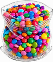 22 oz Glass Zipper Bag, 1 Large Glass Bag - Realistic Crinkled Edges, Serve Candy, Popcorn, or Nuts, Clear Glass Bag Bowl, Dishwasher-Safe, Flat Base - Restaurantware,White