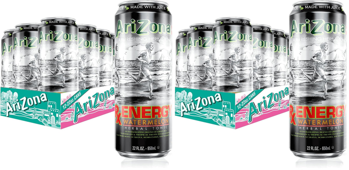 AriZona Rx Energy Watermelon / 22 Fl Oz (24 Pack) / 24 Tonic Water