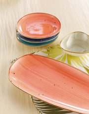 CAC China 10-3/8x9-5/8x1-1/2" / Turquoise / Modern Dinner Plates