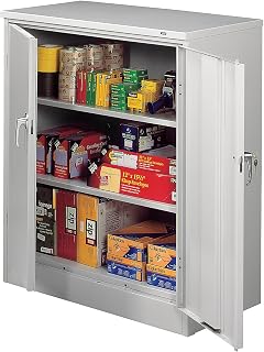 Tennsco Counter Height Cabinet, Light Gray