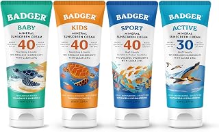 Badger Baby & Kids Sunscreen Bundle - SPF 40 Mineral Sunscreen for Baby, Kids & Sports, Reef-Friendly with Zinc Oxide