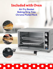 Air Fryer Convection Toaster by Betty Crocker – 6-Slice, 0.8 cubic_feet, Stainless Steel, Silver, Model BC-4637S