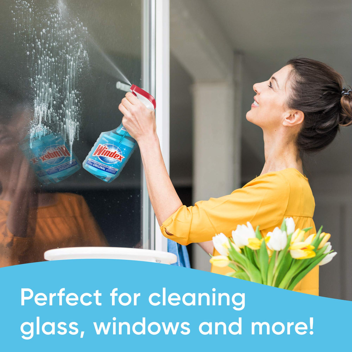 Refill Bundle of Glass and Window Cleaner Spray by Windex – 23 Fl Oz Spray & 32 Fl Oz Refill Bundle, Pack of 2