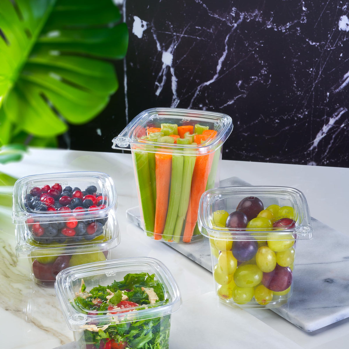 BUT-N-LOC 32 oz Tamper Evident Square Deli Container - Lids Sold Separately - for Accessories – Lego, Candy, Cookie, Dessert, Snack, Fruit, togo box (Case of 500)