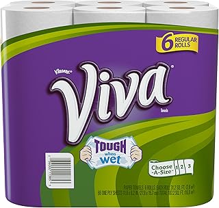 Viva Paper Towels, Choose-A-Size, Regular Roll, 6 Count