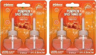 Glade Scented Oil Refills - Pumpkin Spice Things Up - Holiday Collection 2020-2 Count Oil Refills Per Package - Pack of 2 Packages