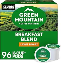 Green Mountain Coffee Roasters Breakfast Blend Single-Serve Keurig K-Cup Pods, Light Roast Coffee, 96 Count