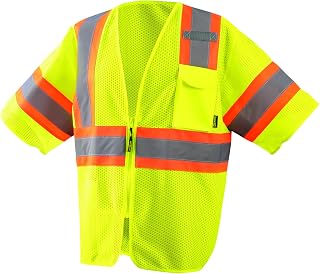 OccuNomix Large Hi-Viz Yellow MeshPolyester Two-Tone Vest