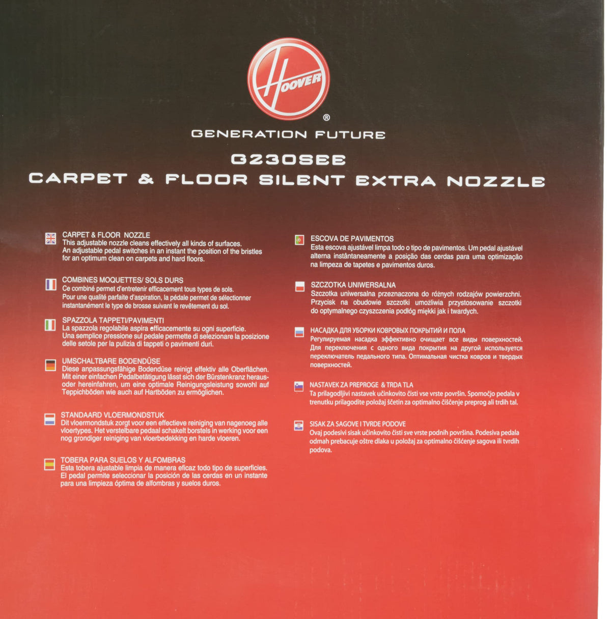 Genuine Hard Floor and Carpet Noz by Hoover – Mixed, Model 35601665