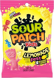 Sour Patch Kids Lemonade Fest Soft & Chewy Gummy Candy, 8.02 oz