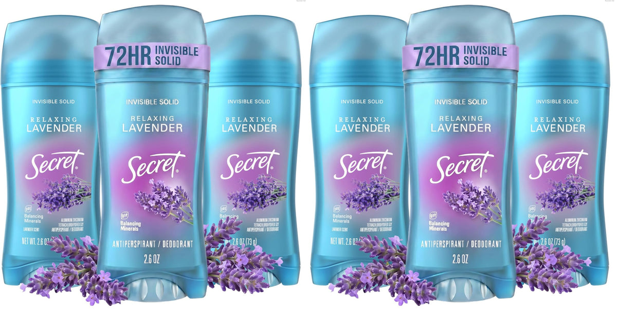 Secret Lavender / 2.6 Ounce (Pack of 6) / 6 Antiperspirant Deodorant