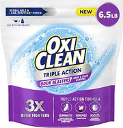 OxiClean Triple Action Odor Blasters and Stain Remover Powder, 6.5 lbs | Use with Detergent, Eliminates Tough Odors, Remove Stains, Color Safe, Chlorine Free