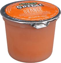 Luigis No Sugar Added Orange Sorbet Cup, 4 Fluid Ounce -- 96 per case.