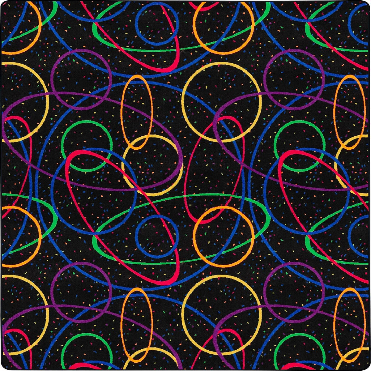 Fluorescent Looped 4' x 6' Area Rug by Joy Carpets – 4' x 6' (Rectangular), Nylon, Fluorescent, Model 450N