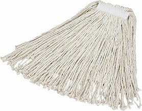 Rubbermaid Commercial Products Value Pro Large 24 OZ Cotton Wet Mop, 1" Headband, White, for General Purpose Floor Cleaning or One-Time Use