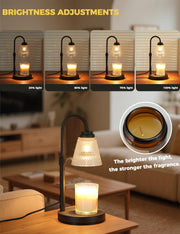 Qutadi Candle Warmer Lamp, Dimmable with Timer, Black