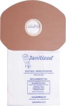 JAN-KAPV6-2(10) Premium Replacement Vacuum Paper Bag, Sanitaire SC412, KarcherTornado PV6, Cleanmax CMBP-6, Tennant V-BP-6, Power-Flite PF300/600BP, OEM#CMBP-10, C352-2500 (Pack of 10)