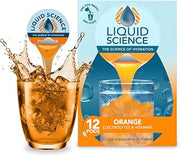 Liquid Science Orange by Java House - Single Serve Hydration Pods - Peel and Pour - Bright Citrus Hydration - Pack of 12 | Peel and Pour, Bright Citrus Hydration, Pack of 12