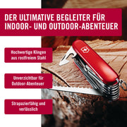 Swiss Champ Swiss Army Knife by Victorinox – 91 mm, Stainless Steel, Red, Model 53501