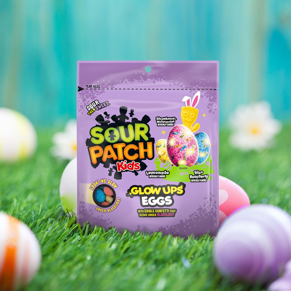 Glow Ups Eggs Soft & Chewy Gummy Easter Candy by Sour Patch Kids – 8.4 Ounce (Pack of 1), Green