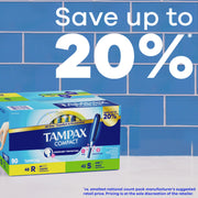 Compact Pearl Tampons Multipack by Tampax – Regular/Super, Rayon, Model P_16564