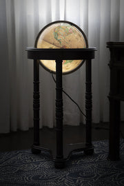 Globes Lancaster Illuminated Globe by Replogle – Large, Wood, Off-white, Model 85801