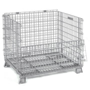 Wire Mesh Folding Open-Top Container by Global Industrial – Wire Mesh, Gray, Model 239343