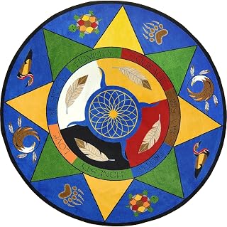 Joy Carpets Spirit of Truth Rug, Multi, 7'7" Round