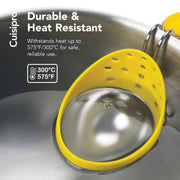 Stainless Steel Egg Poacher by Cuisipro – Size, 3.75 cubic_inches, Stainless Steel and Nylon, White, Yellow, Model CSP-747308