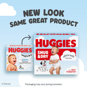 Snug & Dry Diapers Size by HUGGIES – Size 1, Pulp, White, Pack of 44, Model 10036000564249