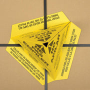 Trilingual "Do Not Stack" Printed Pallet Cones by Global Industrial – 8 x 8 x 10, Corrugated Cardboard, Yellow, Model 412402