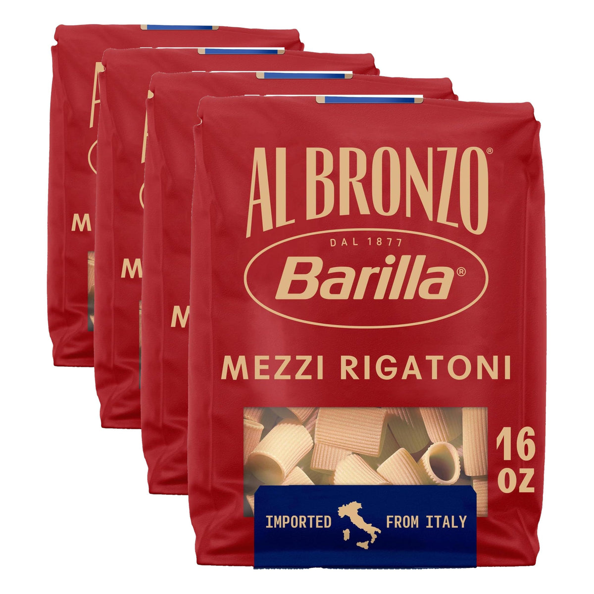 Barilla 16 Ounce (Pack of 4) / Mezzi Rigatoni / 1 Pasta