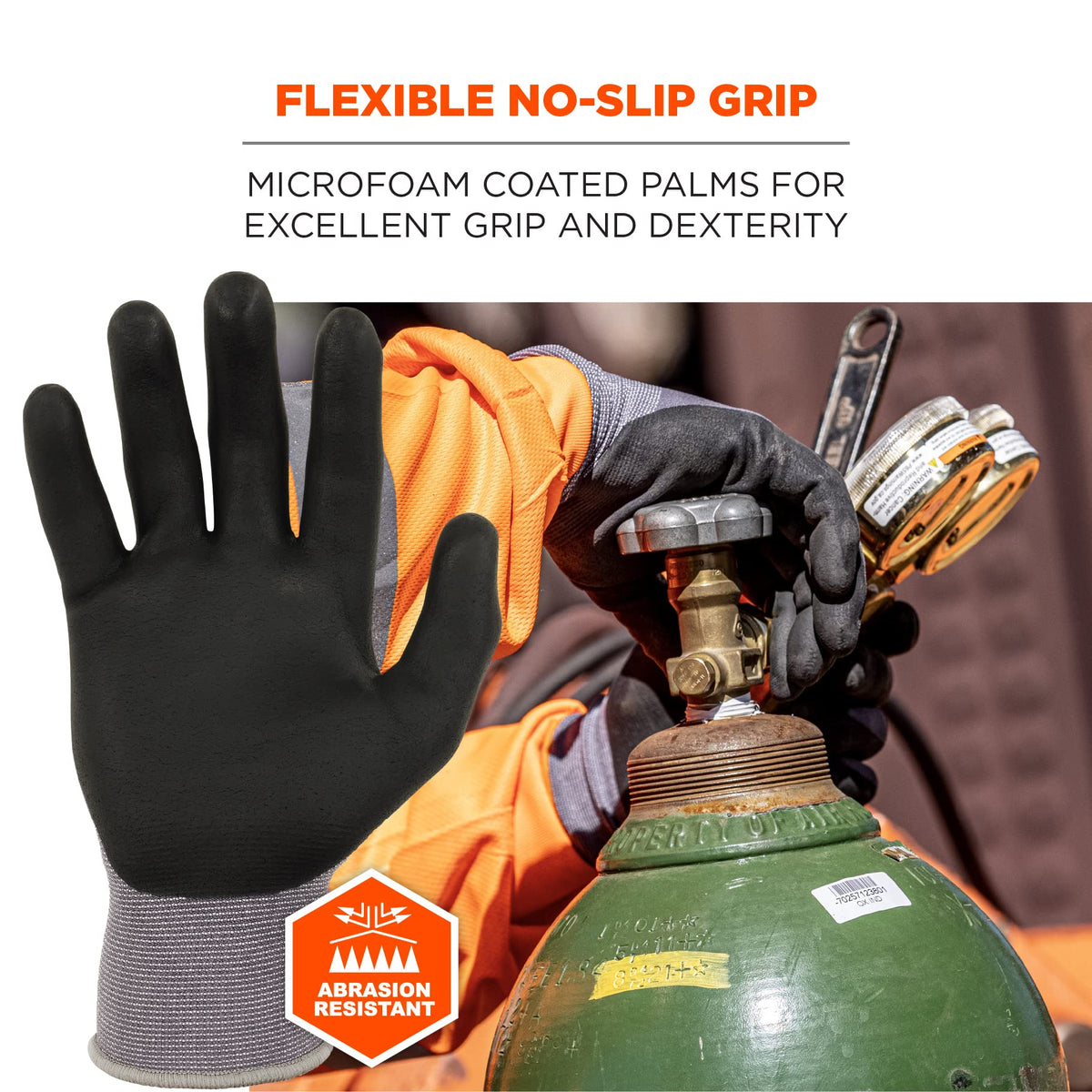Ergodyne Small / Gray / Coated Safety Work Gloves