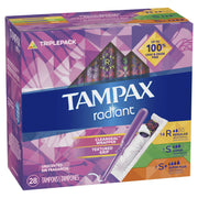 Tampons Trio Pack Regular/Super/Super Plus Absorbency by Tampax – 28 Count, Model Radiant