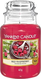Yankee Candle Red Raspberry Scented Classic 22oz Large Jar Single Wick Candle Over 110 Hours of Burn Time