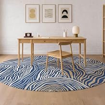 Addison Rugs Chantille ACN2603 Navy 8' x 8' Indoor/Outdoor, Machine Washable, Easy Clean, Non Shedding, Bedroom, Living Room, Dining Room, Kitchen, Patio Round Rug