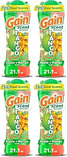 Gain Tango 2-in-1 Laundry Scent Booster Beads, Apple and Mango Scent, Laundry Beads with Dual Scents Plus All Day Freshness, 21.1 Ounce (Pack of 4)